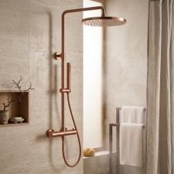 Aquanello Eterna Termostatisk Duschpelare 30 cm Regndusch Koppar ET-S-SET10-6-62